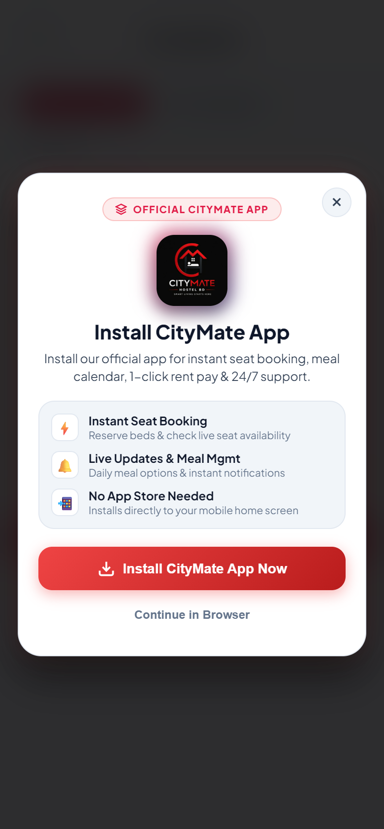 CityMate Complaints Ticket Screenshot